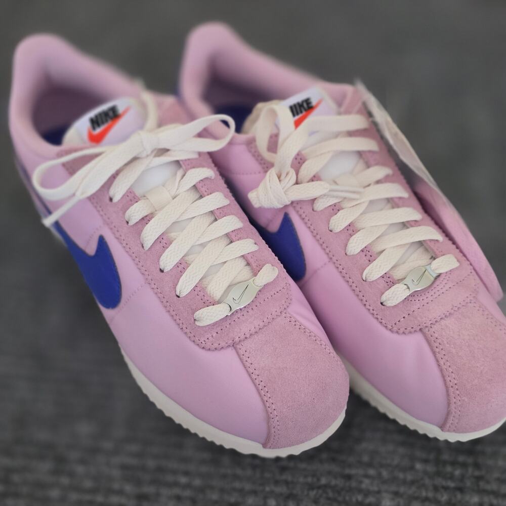 Nike Women's Size 10 Cortez Textile Sneaker Pink Sail Paramount Blue NIB - Picture 2 of 11